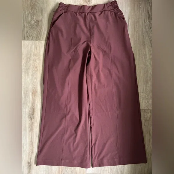 Fabletics Brown Wide-Leg Pants - Picture 4 of 11